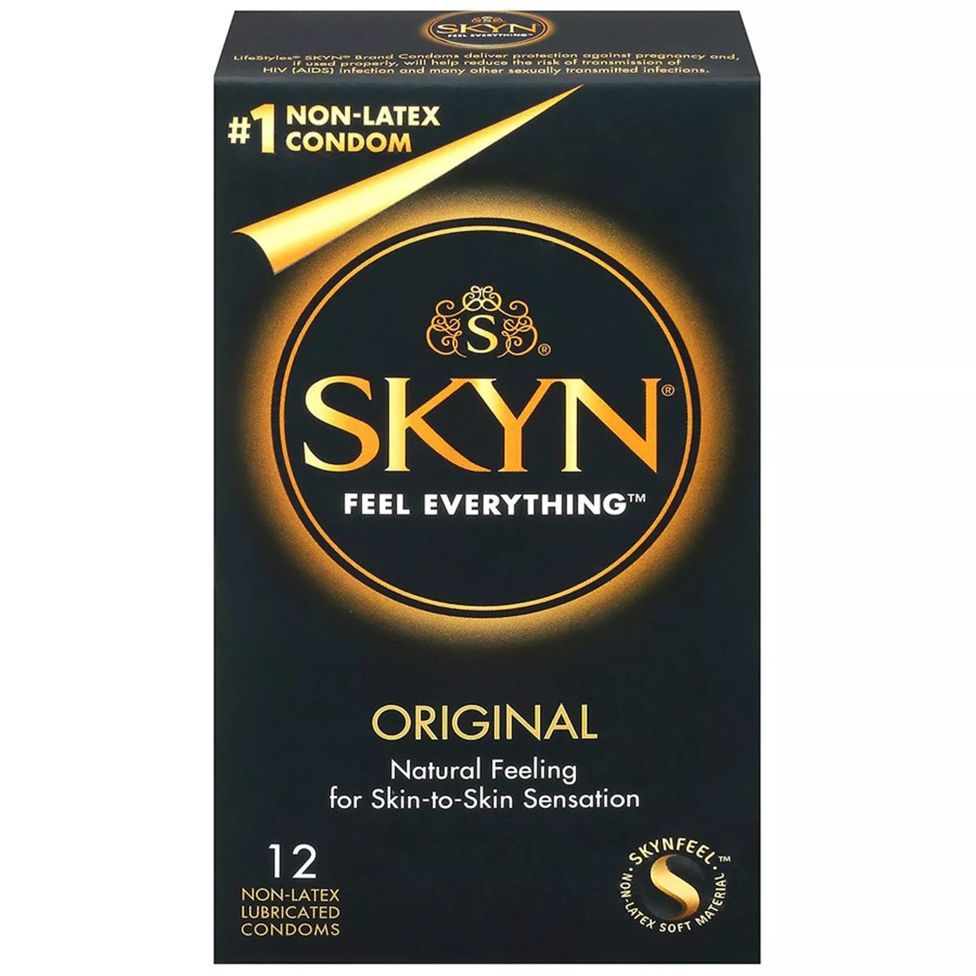 Lifestyles Skyn Non-Latex Lubricated Condoms, 12 CT