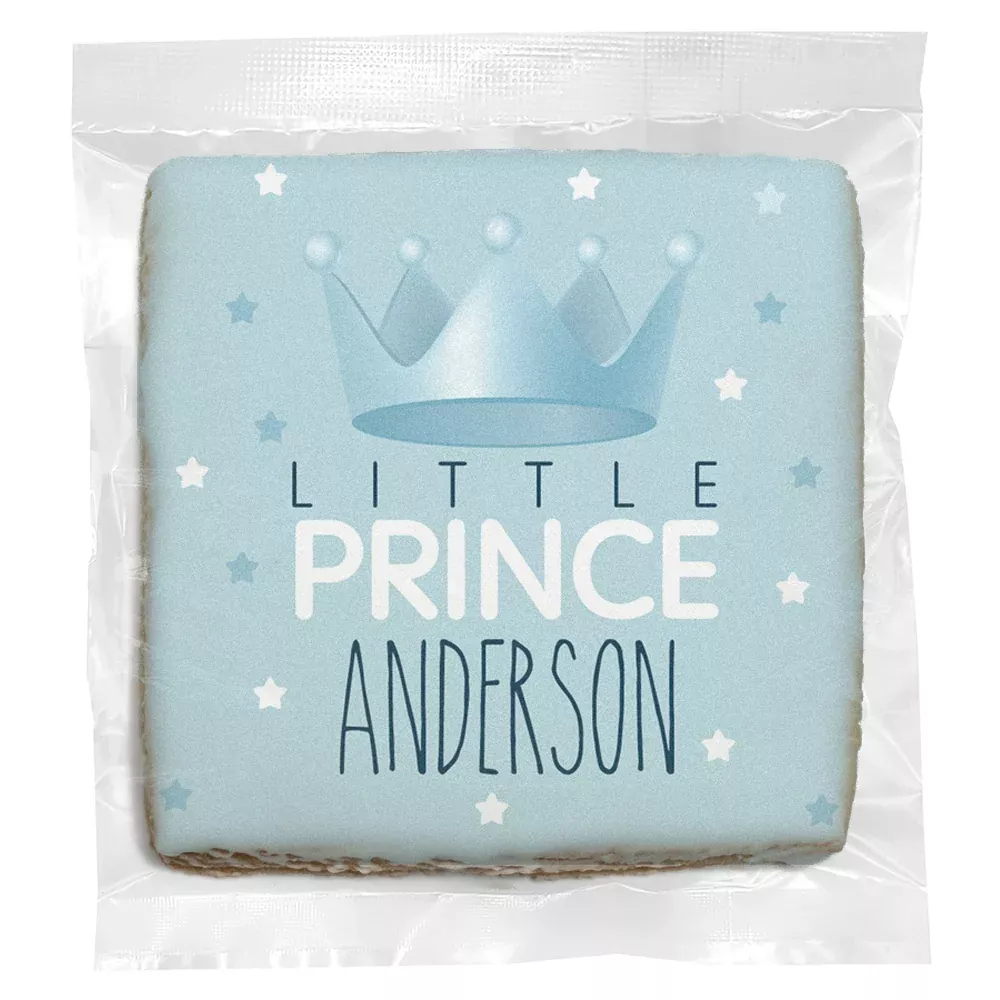 Little Prince Baby Shower - Personalized Direct Print on Square Sugar Cookies
