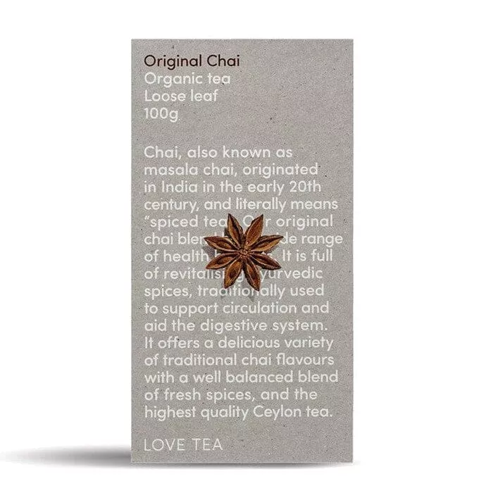 Love Tea Original Chai Loose Leaf Tea Box | 100g