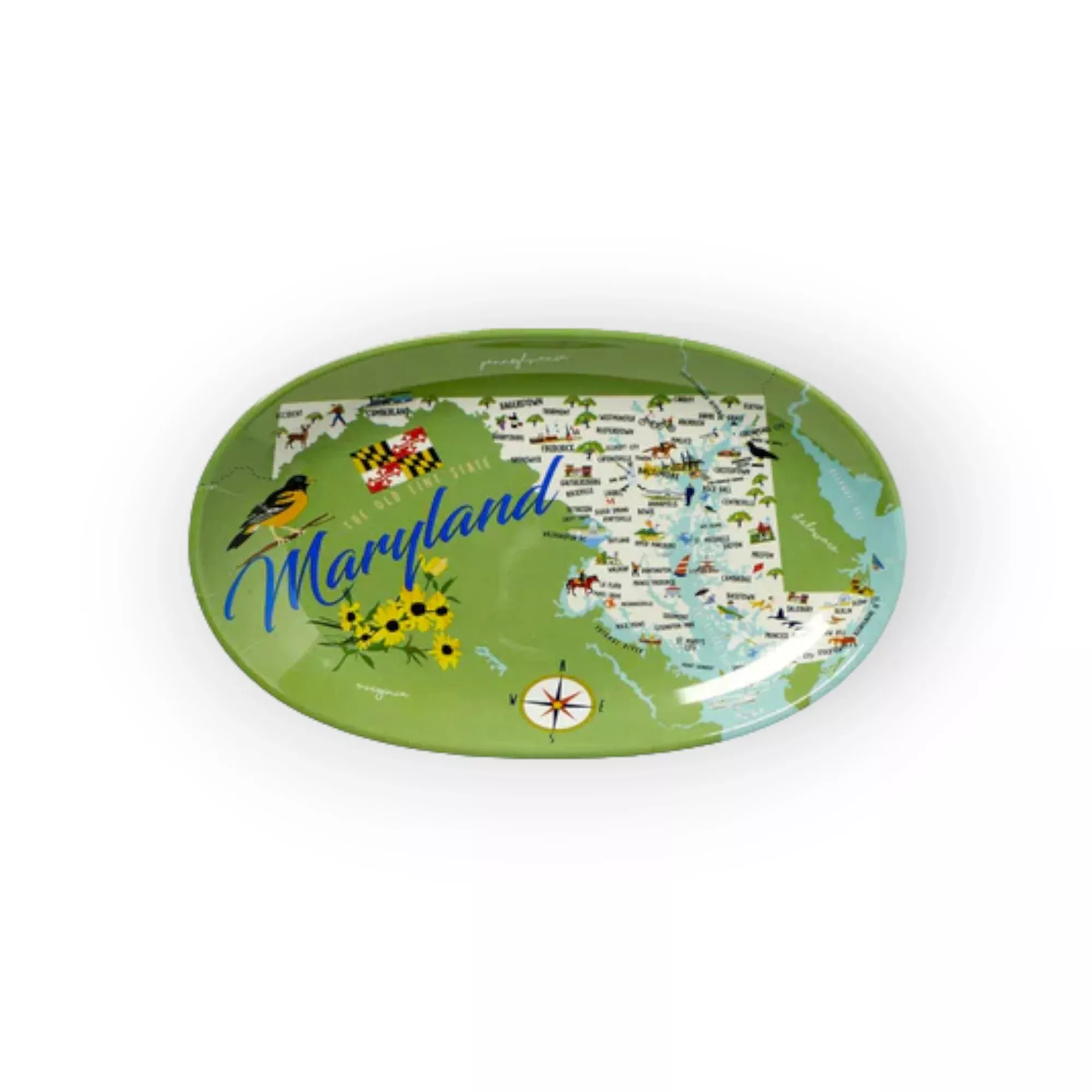 Maryland Oval Tidbit Trays - Durable Melamine Serving Tray