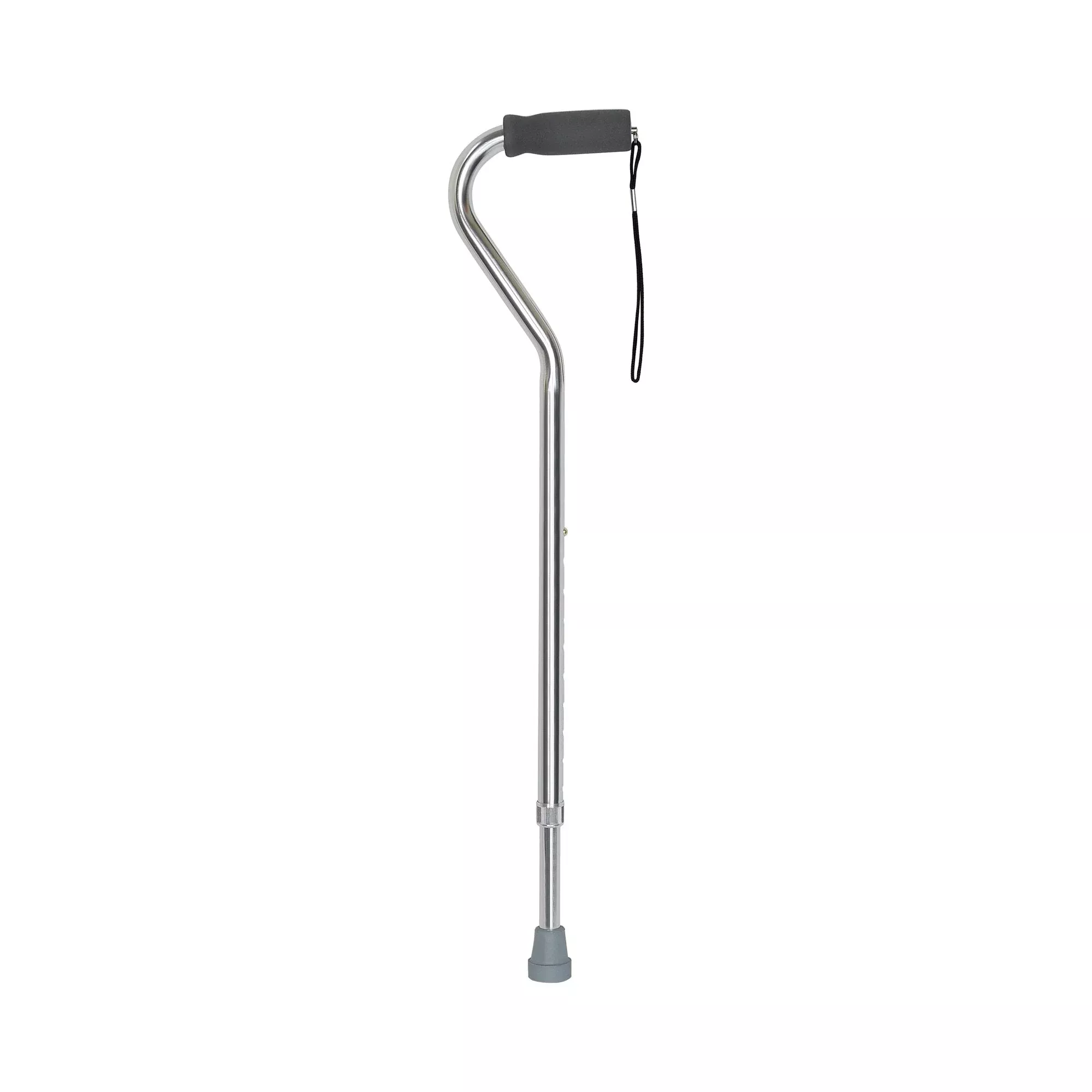 McKesson Aluminum Silver Offset Cane, 30 - 39 Inch Height