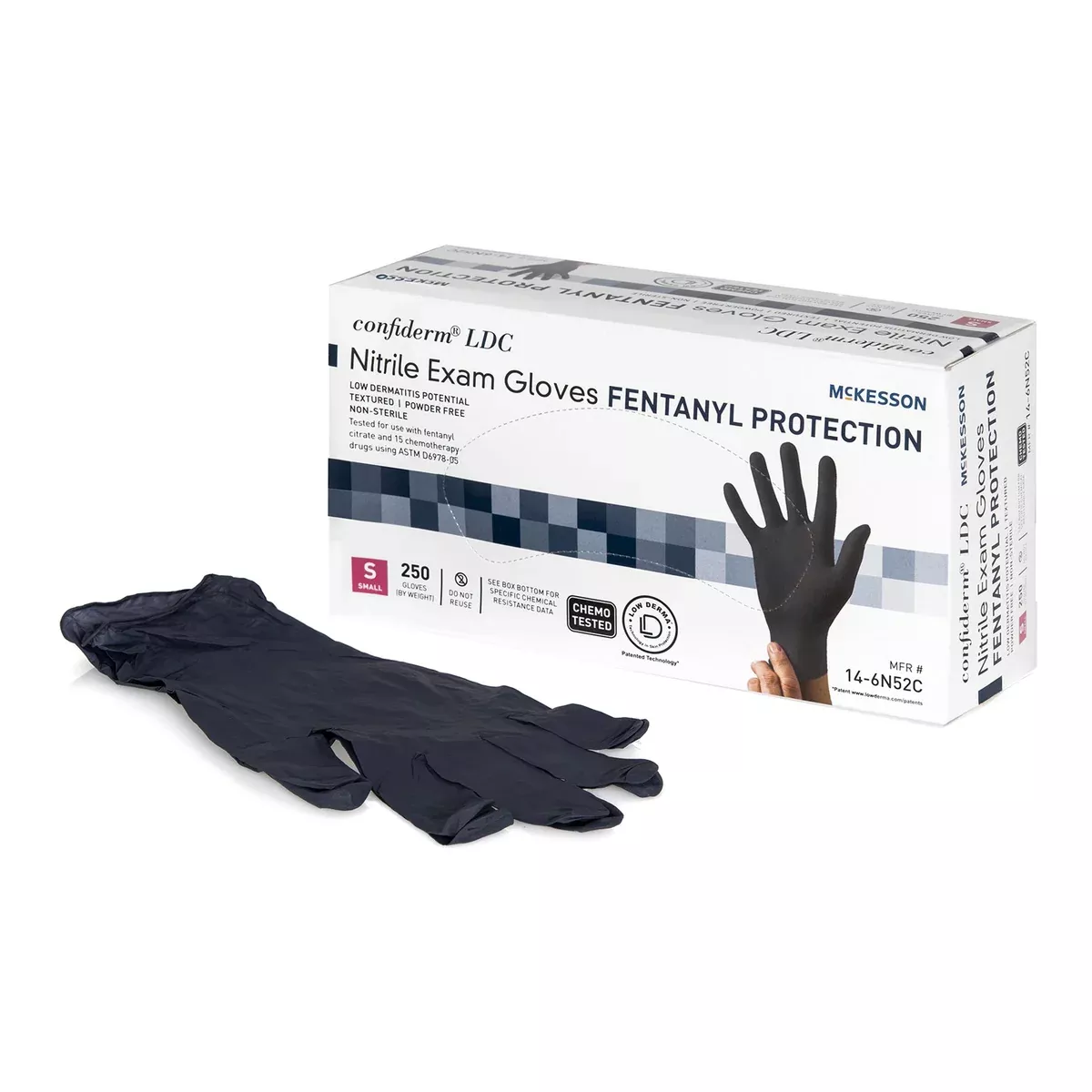 McKesson Exam Glove Confiderm LDC - Black