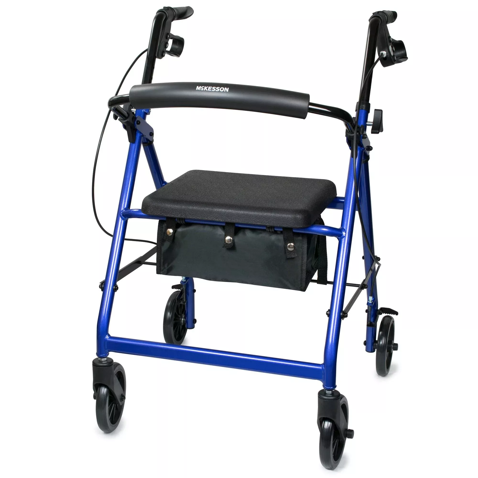 McKesson Folding Lightweight 4-Wheel Rollator, 300 lb. Capacity