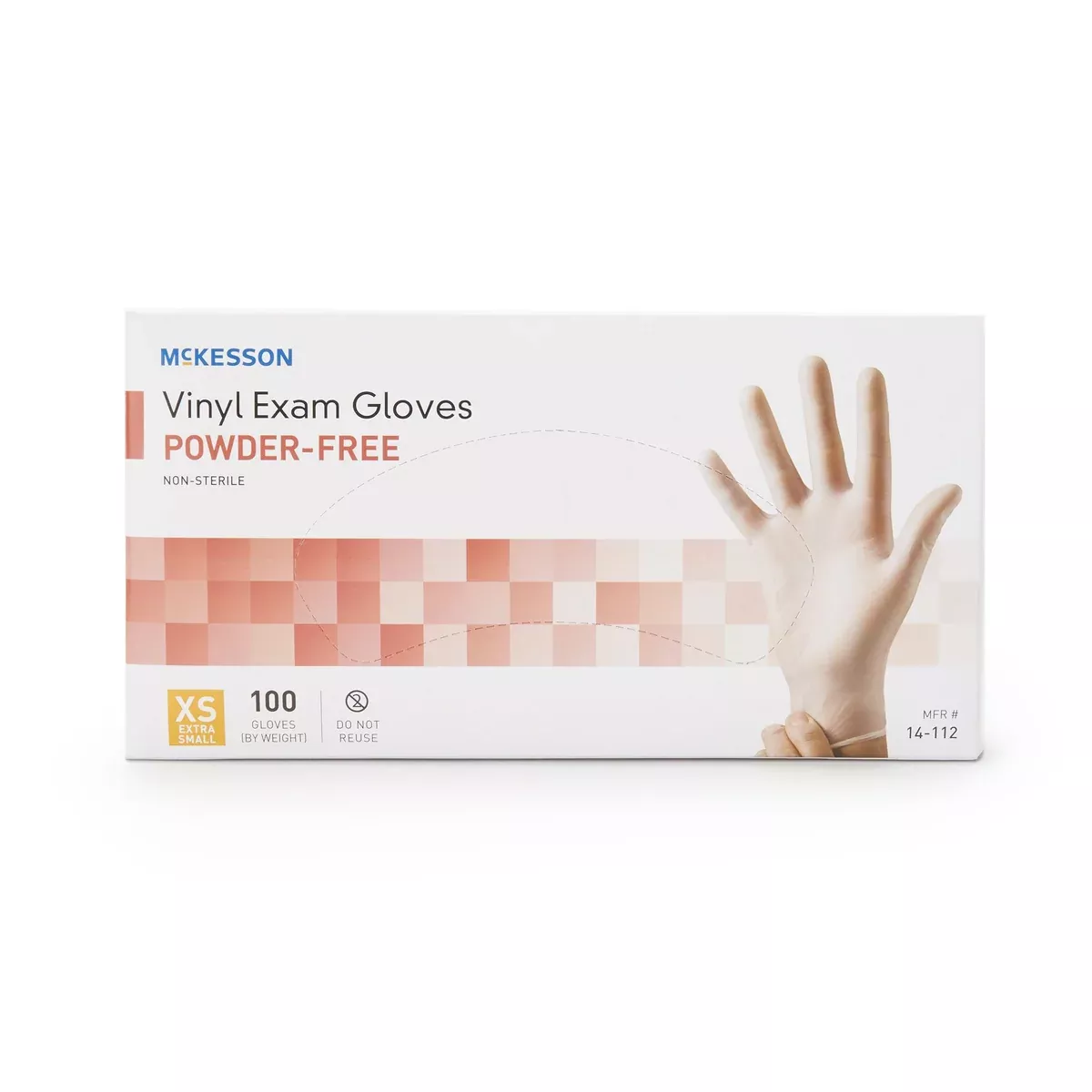 McKesson Standard Cuff Vinyl Exam Gloves