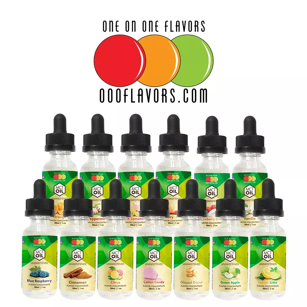MCT Oils Sample 10 Pack 30ml - Flavored Liquid Concentrate