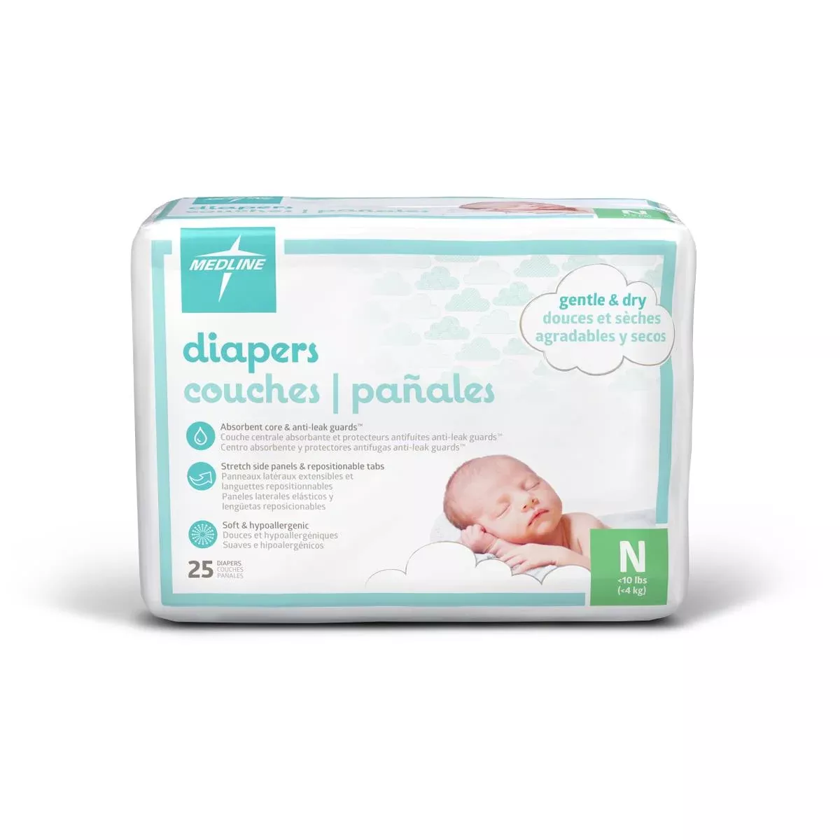 Medline Disposable Baby Diapers