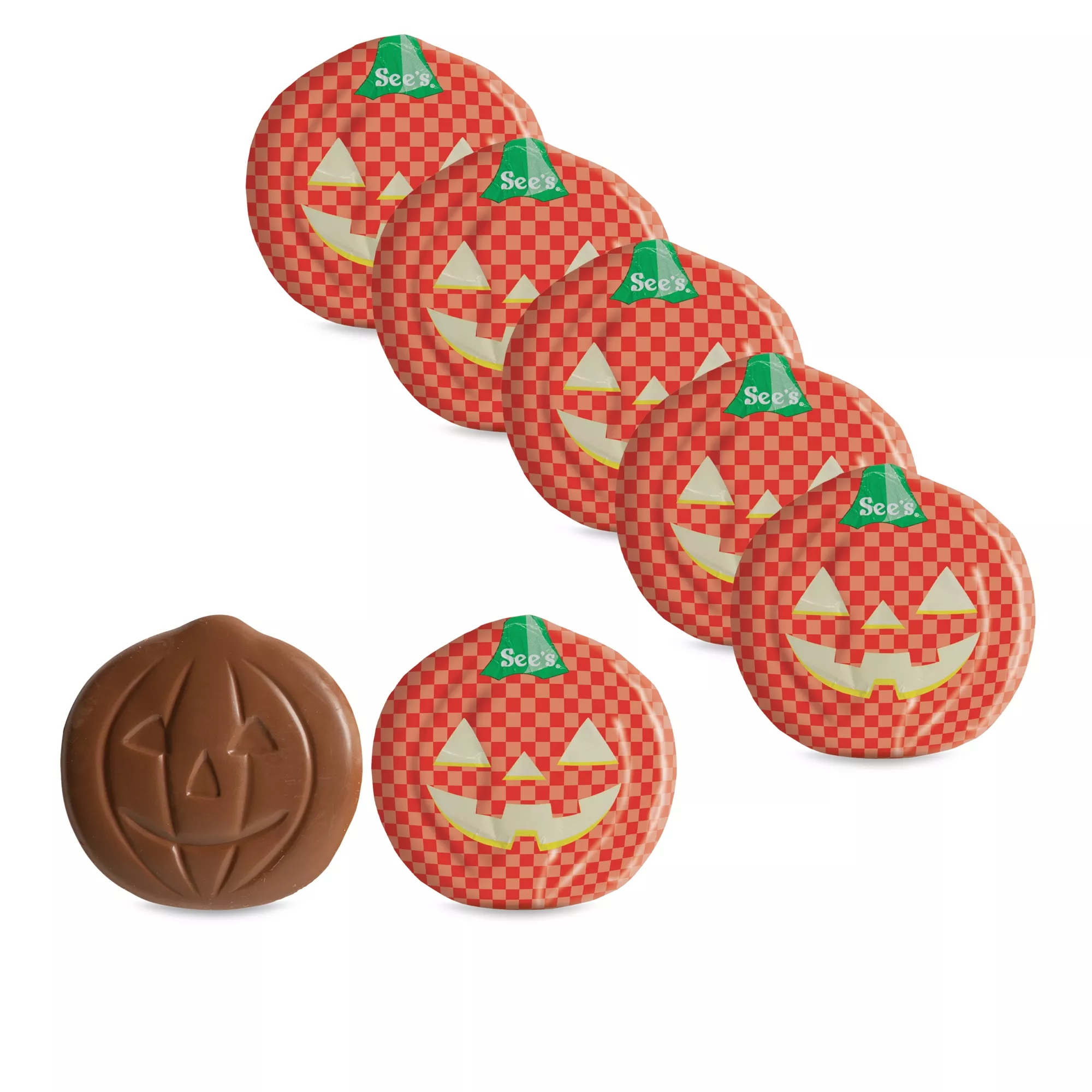 Milk Chocolate Jack-O’-Lanterns (Pack of 6)