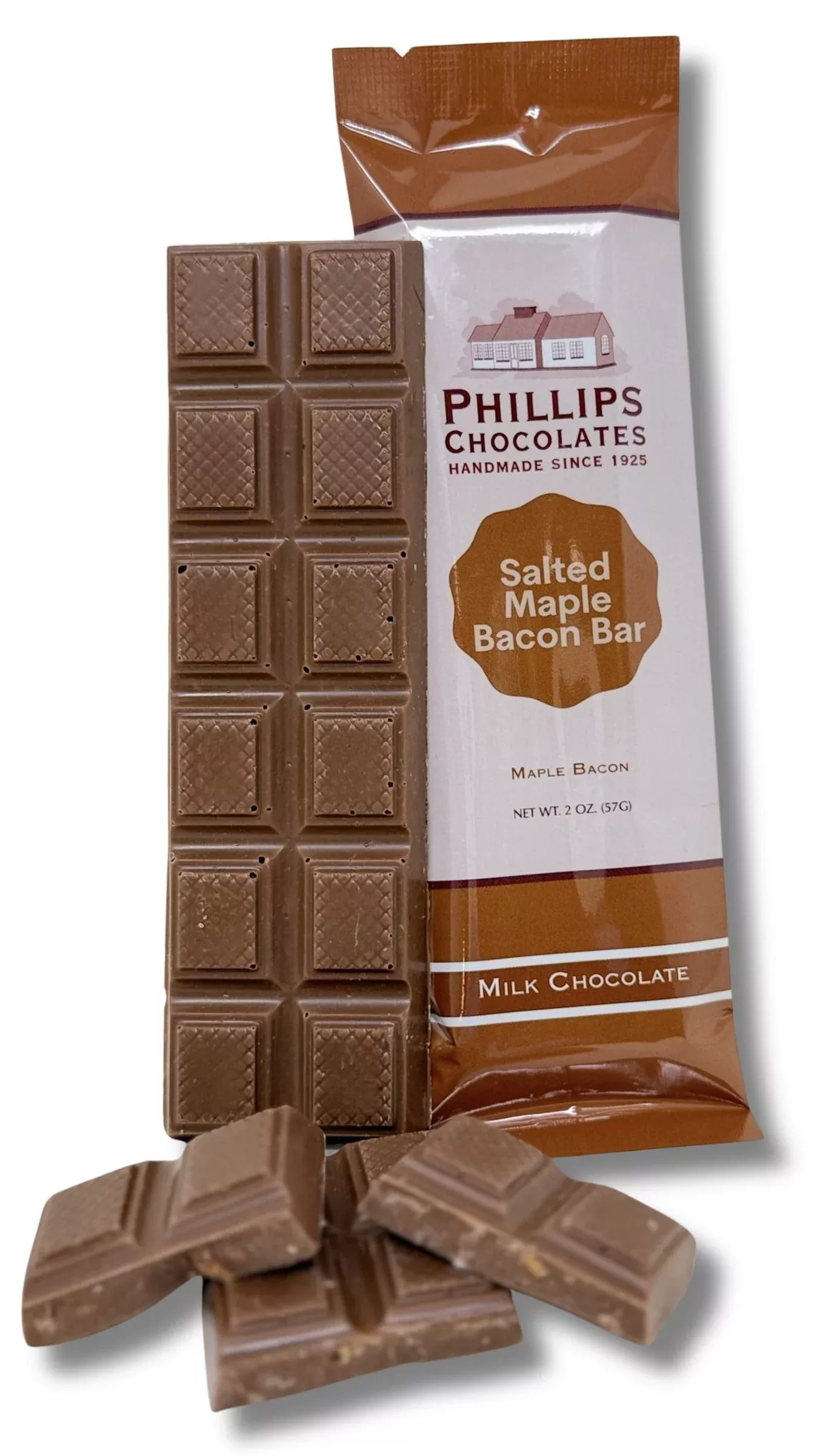 MILK CHOCOLATE SALTED MAPLE BACON BAR