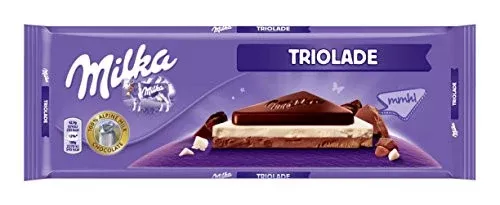 Milka Milk-White-Bitter Chocolate, Triolade, 280g