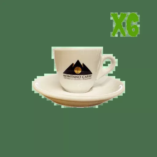 MONTANO Espresso Porcelain Cup Set of 6