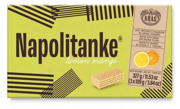 Napolitanke Lemon and Orange Wafers (Kras) 327g