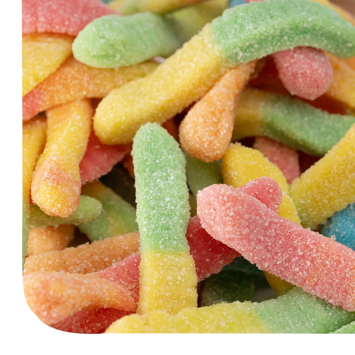 Neon Sour Gummy Worms (2-Pound Pack)
