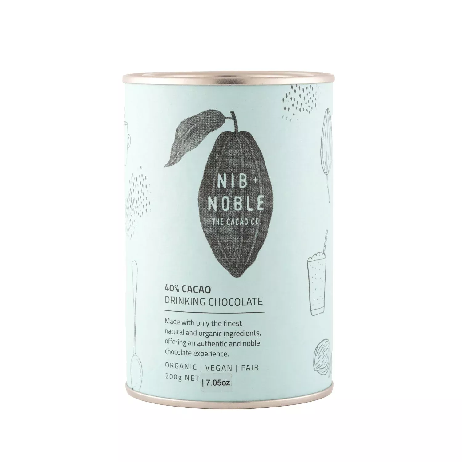 Nib & Noble Cacao Organic Drinking Chocolate 40% | 200g