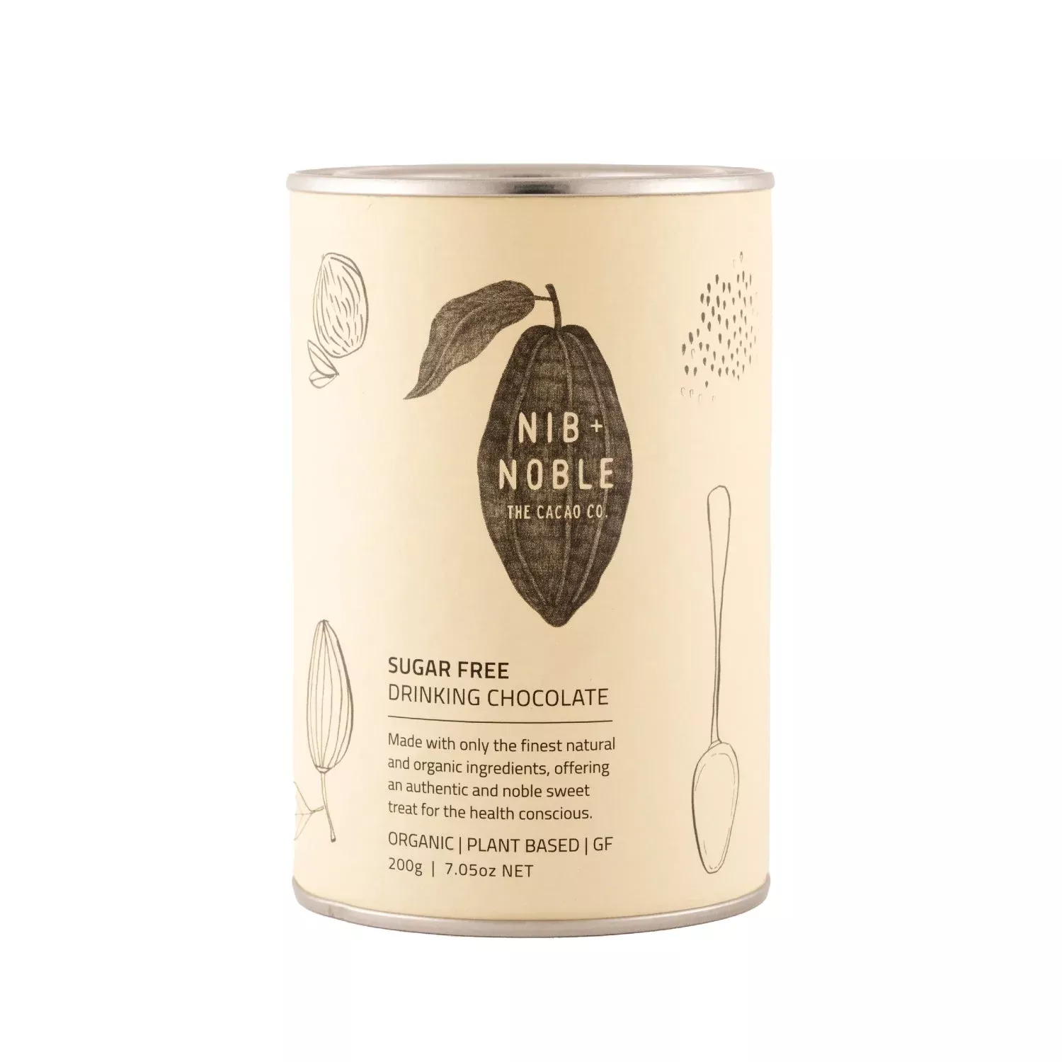 Nib & Noble Organic Drinking Chocolate Sugar Free | 200g