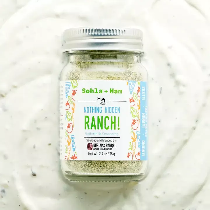 Nothing Hidden Ranch! Spice Blend from Burlap & Barrel | 2.7 oz glass jar