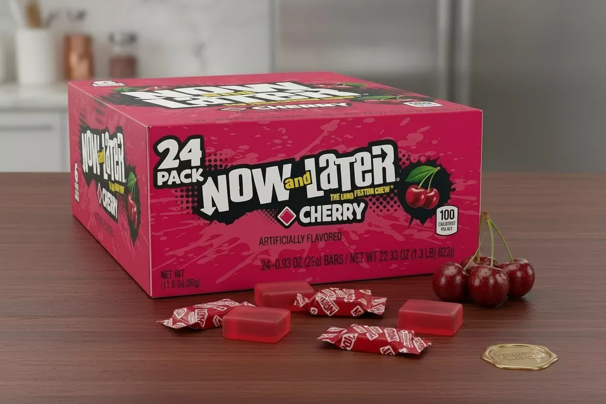 Now and Later Cherry Candy — 24 Pack