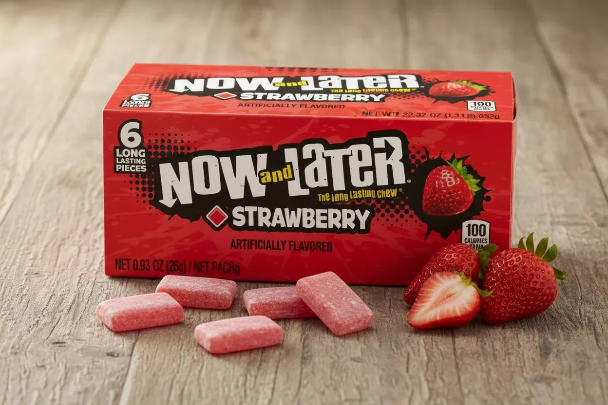 Now and Later Strawberry Candy — 24 Pack