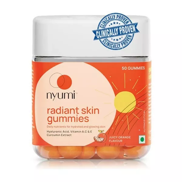 Nyumi Collagen Gummies For Glowing, Hydrated, Youthful Skin - Vitamin C & Hyaluronic Acid - 50 gummies