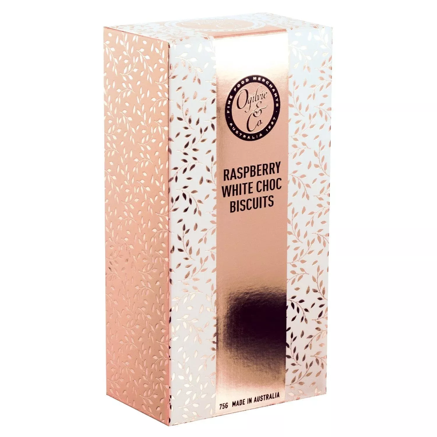Ogilvie and Co Raspberry & White Choc Biscuits | 75g