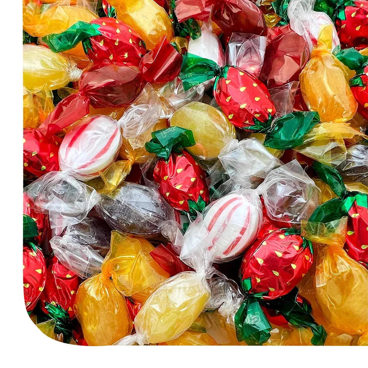 Old School Hard Candy Assortment | 2-Pound Pack | Cinnamon, Strawberry, Peppermint, Butterscotch, Fruit Flavors