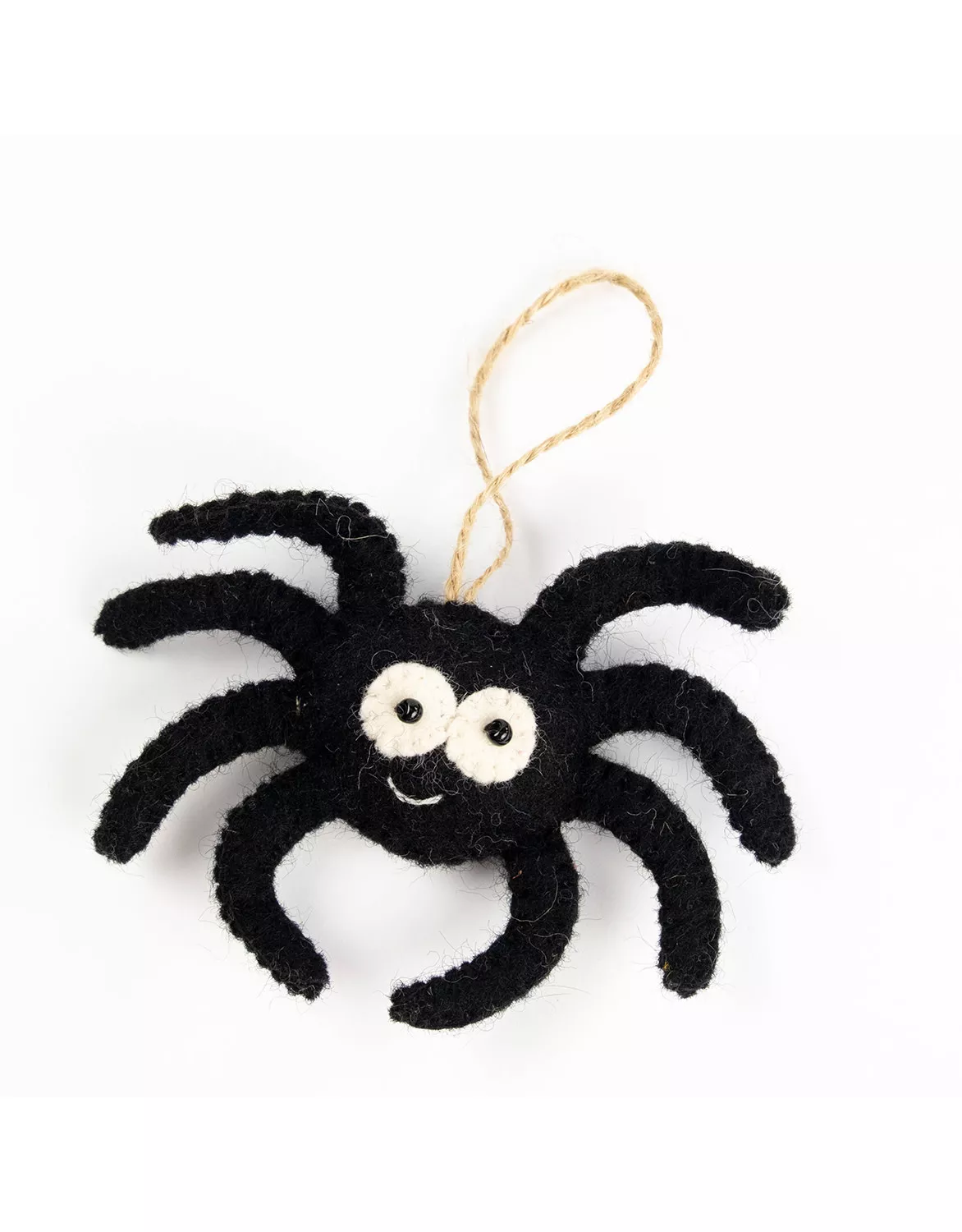 Orange Spider Web Felt Ornament