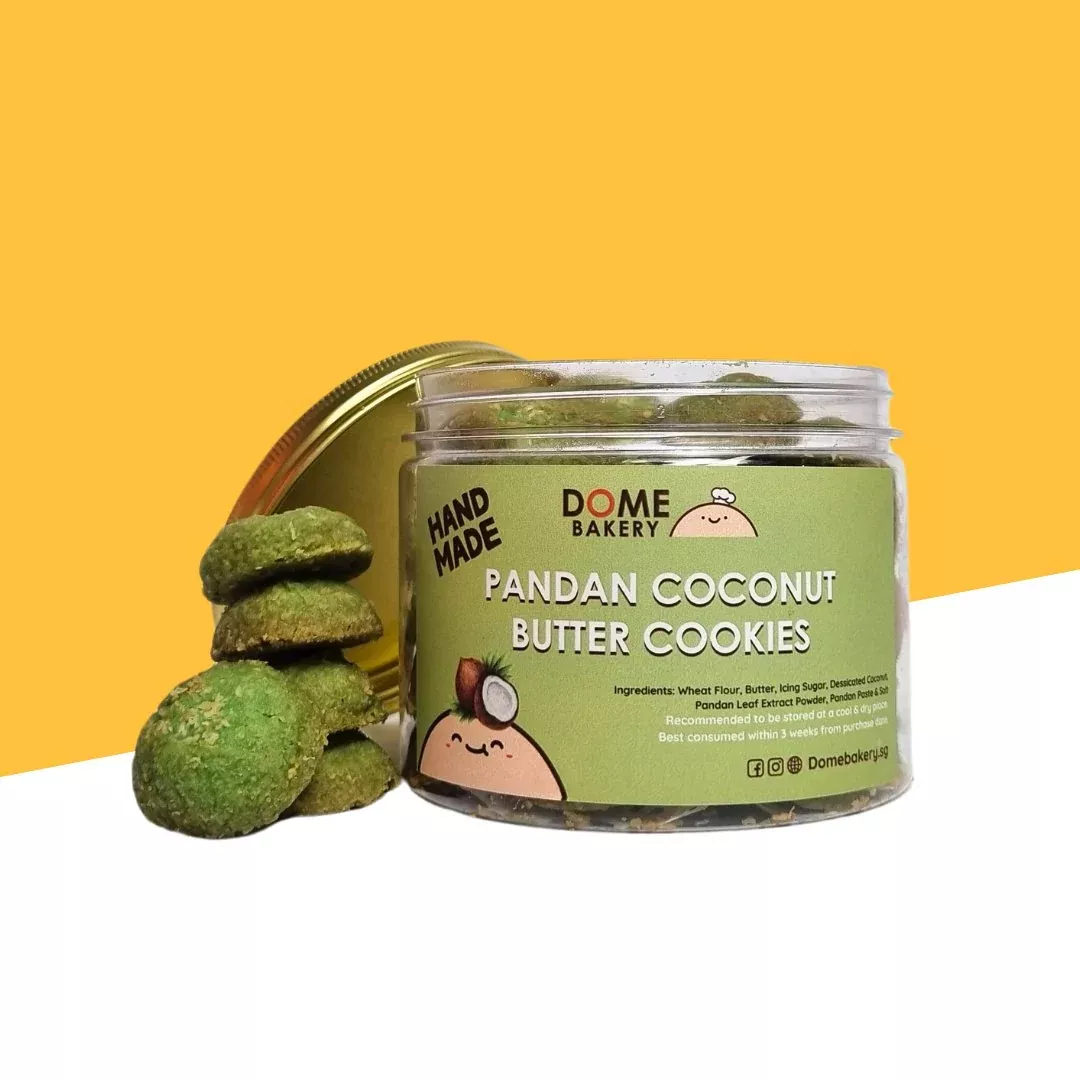 Pandan Coconut Cookie Jar (Eggless)