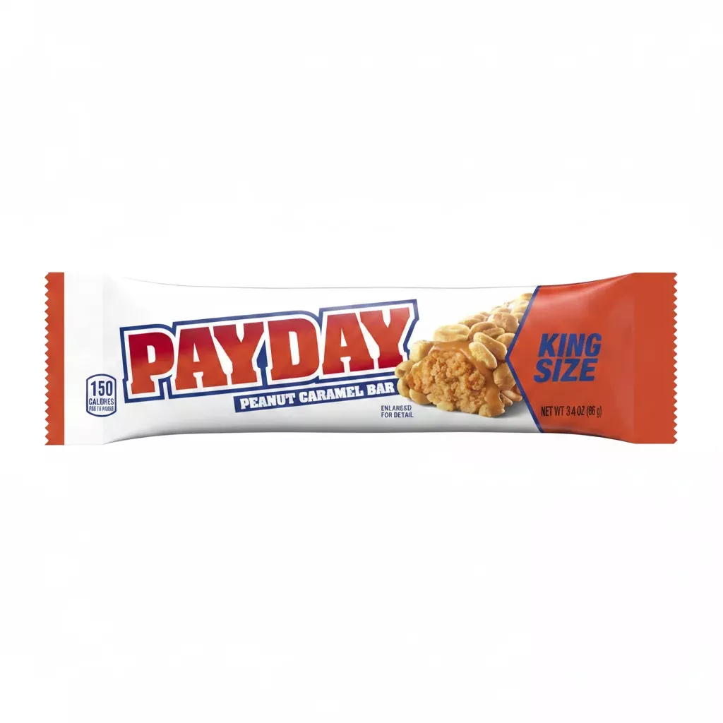 Payday King Size Candy Bar — Salted Peanut Caramel, No Chocolate (3.4 oz)