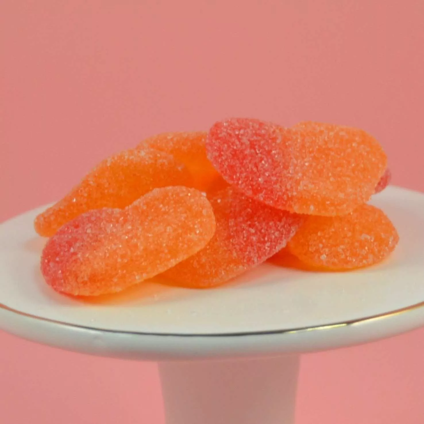 Peach Gummies Hearts 1 LB