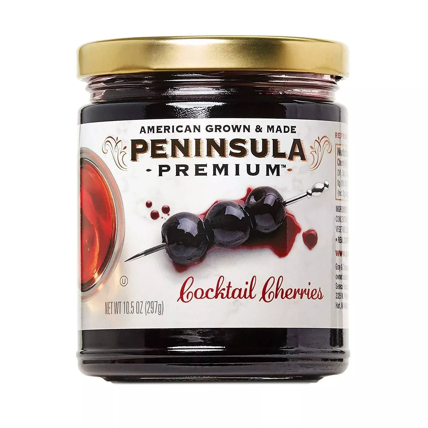 Peninsula Premium Cocktail Cherries, 10.5 oz