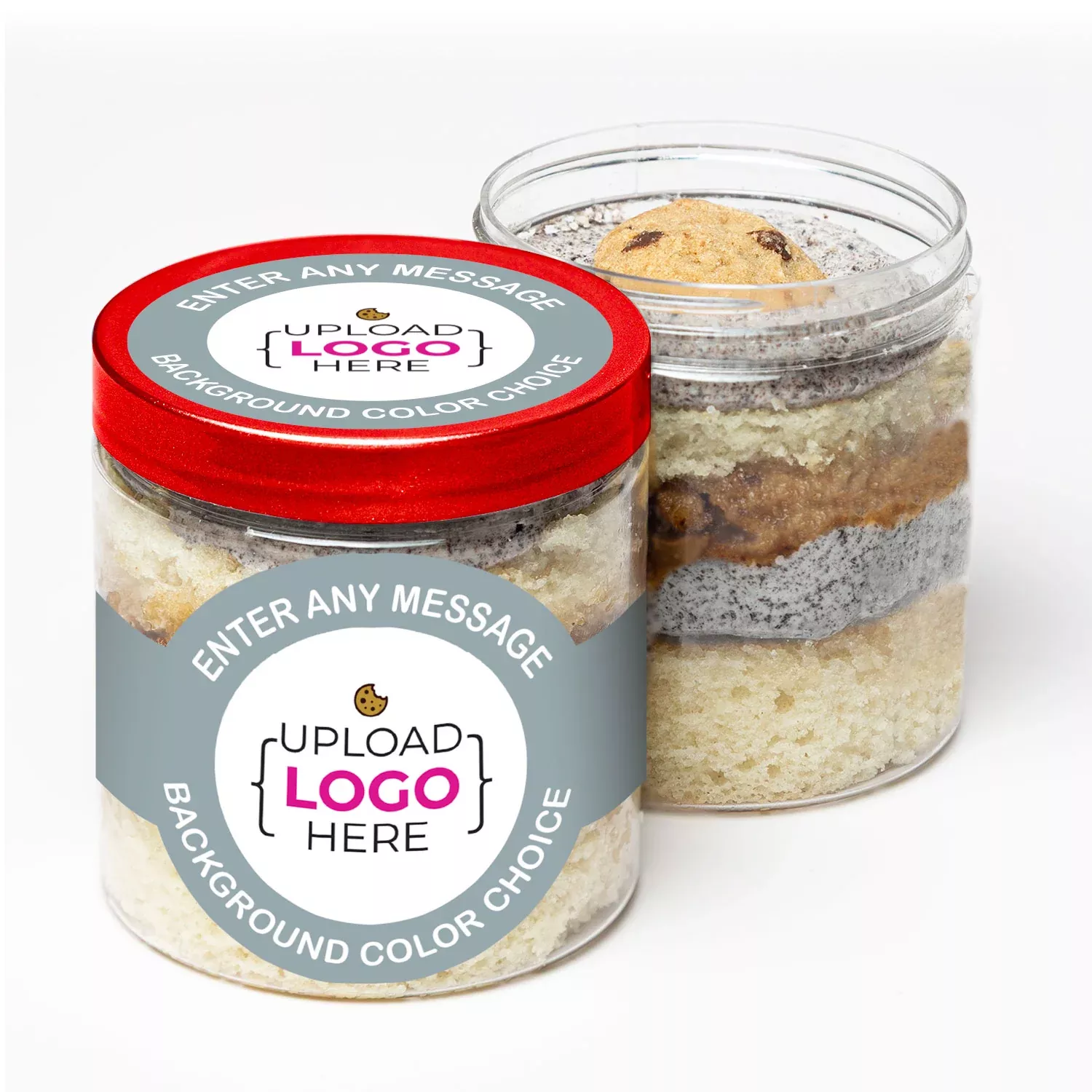 Personalized Corporate Logo Upload & Message - Incredible Cake in a Jar