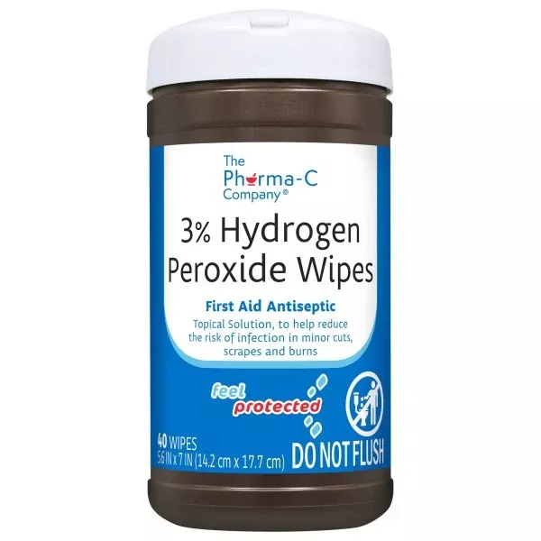 Pharma-C-Wipes Hydrogen Peroxide Antiseptic, 40 ct.