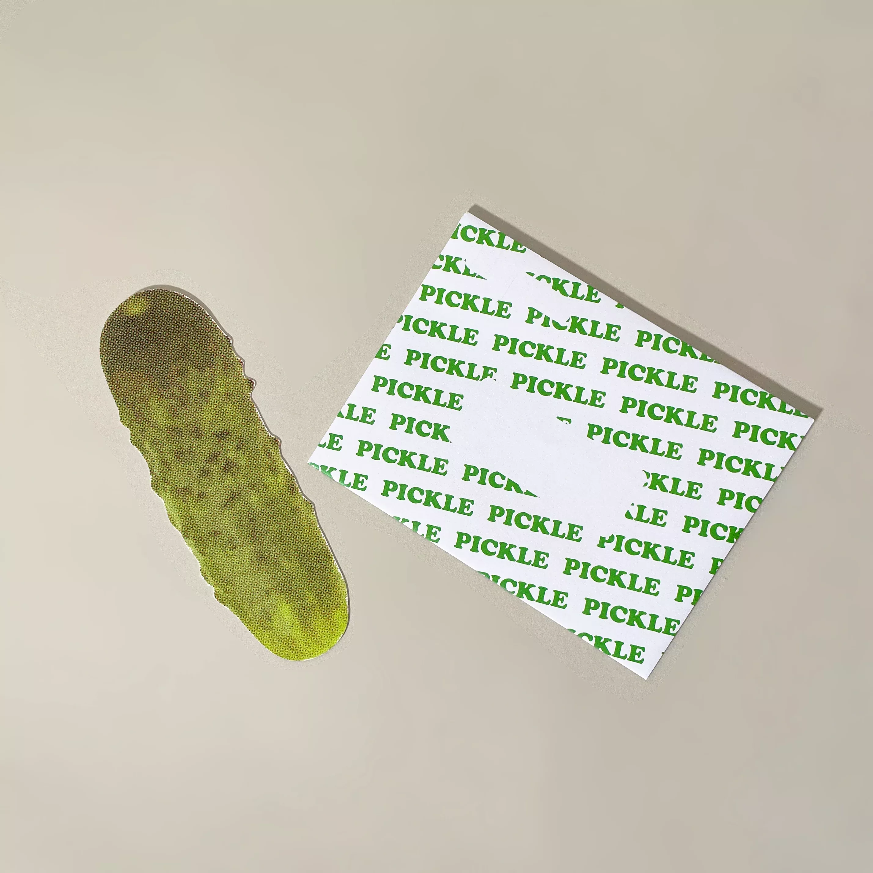 Pickle Die-Cut Postcard w / Envelope