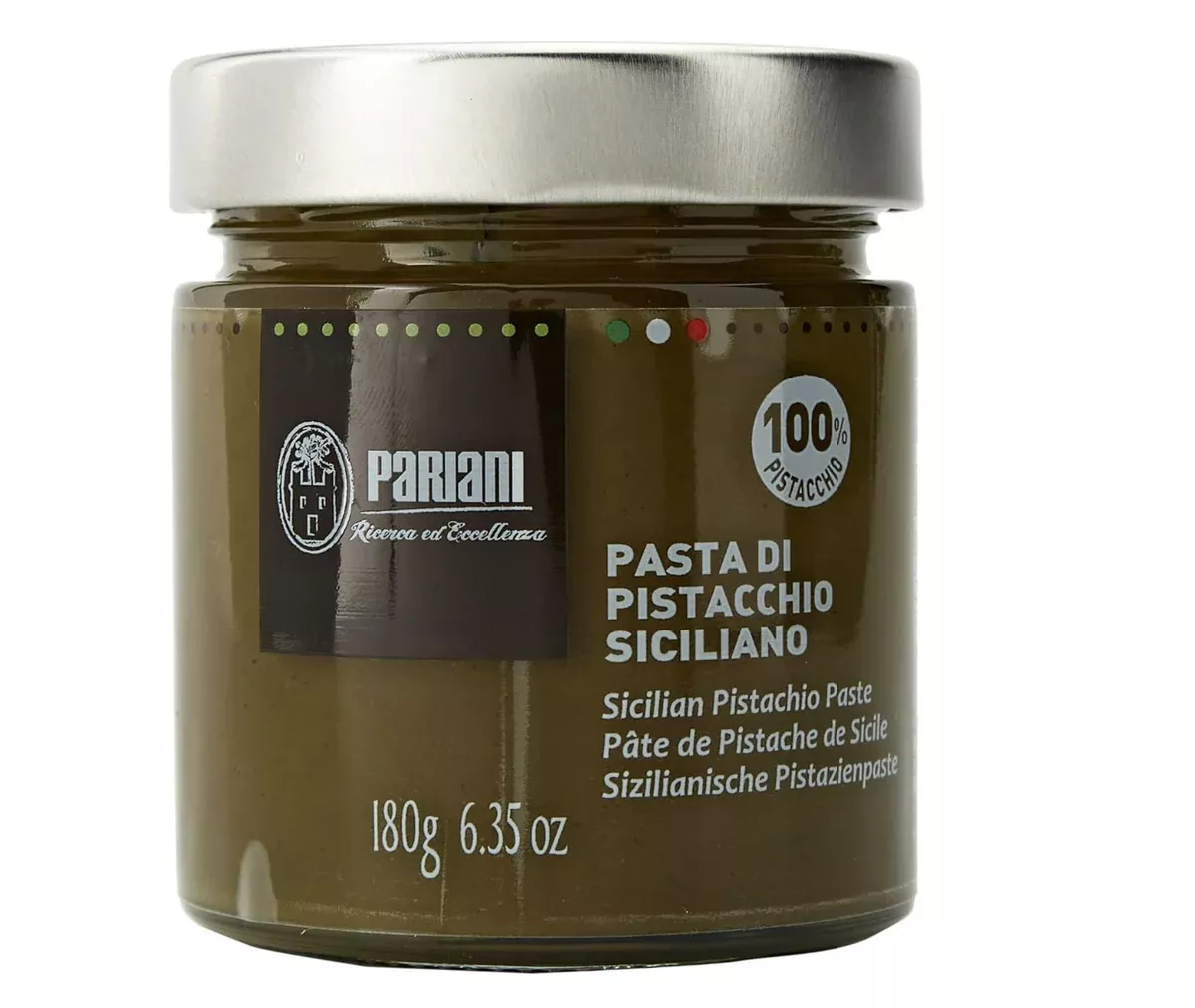 Pistachio Paste Pure, 100% Sicilian (Italy) - Jar