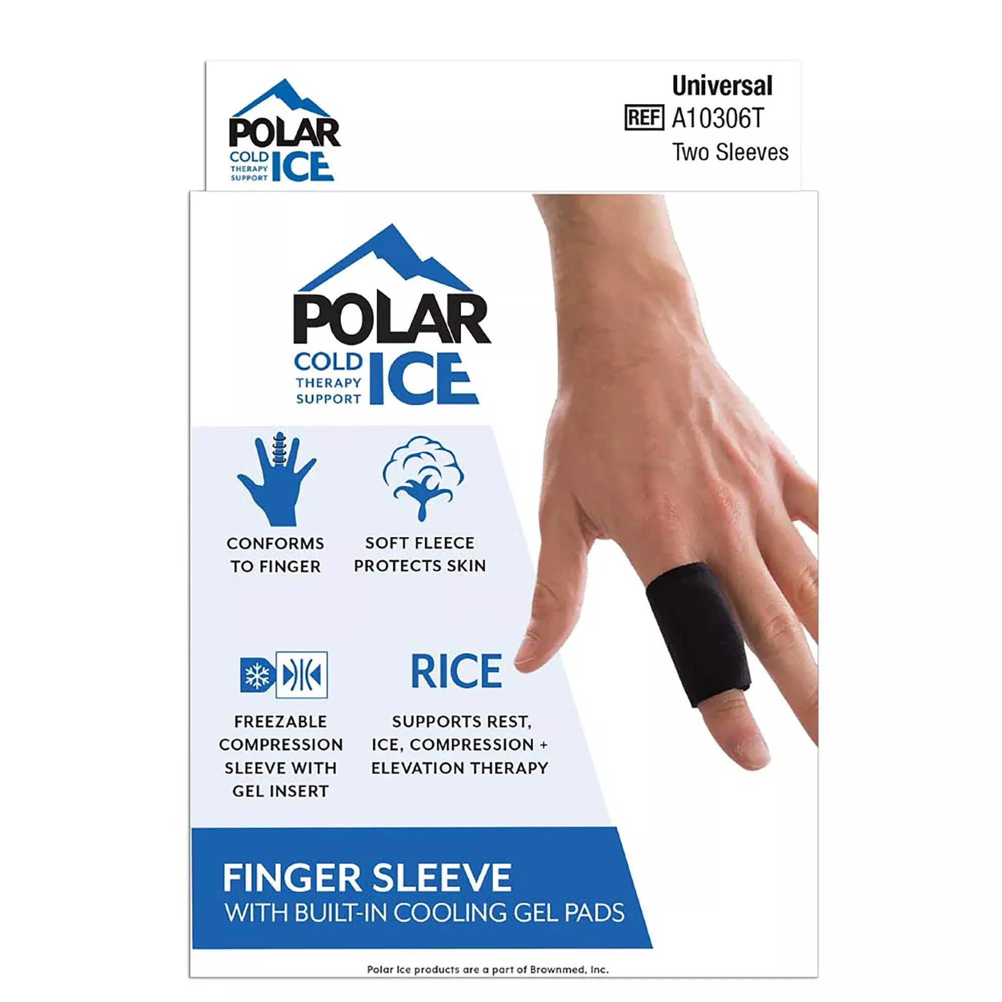 Polar Ice Finger Sleeve with Cooling Pad, One Size Fits Most