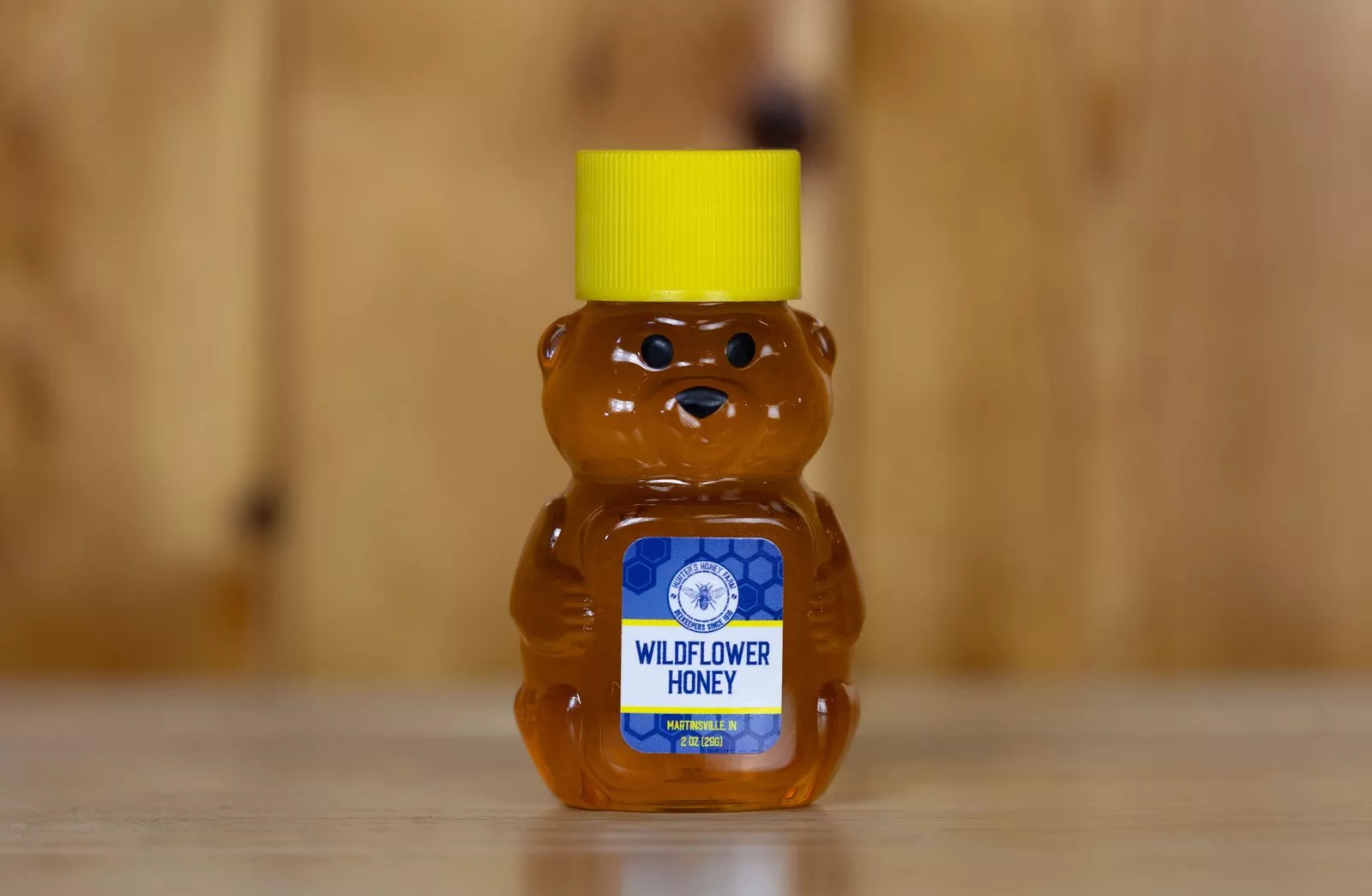 Raw Wildflower Honey 2 oz Bear Bottle