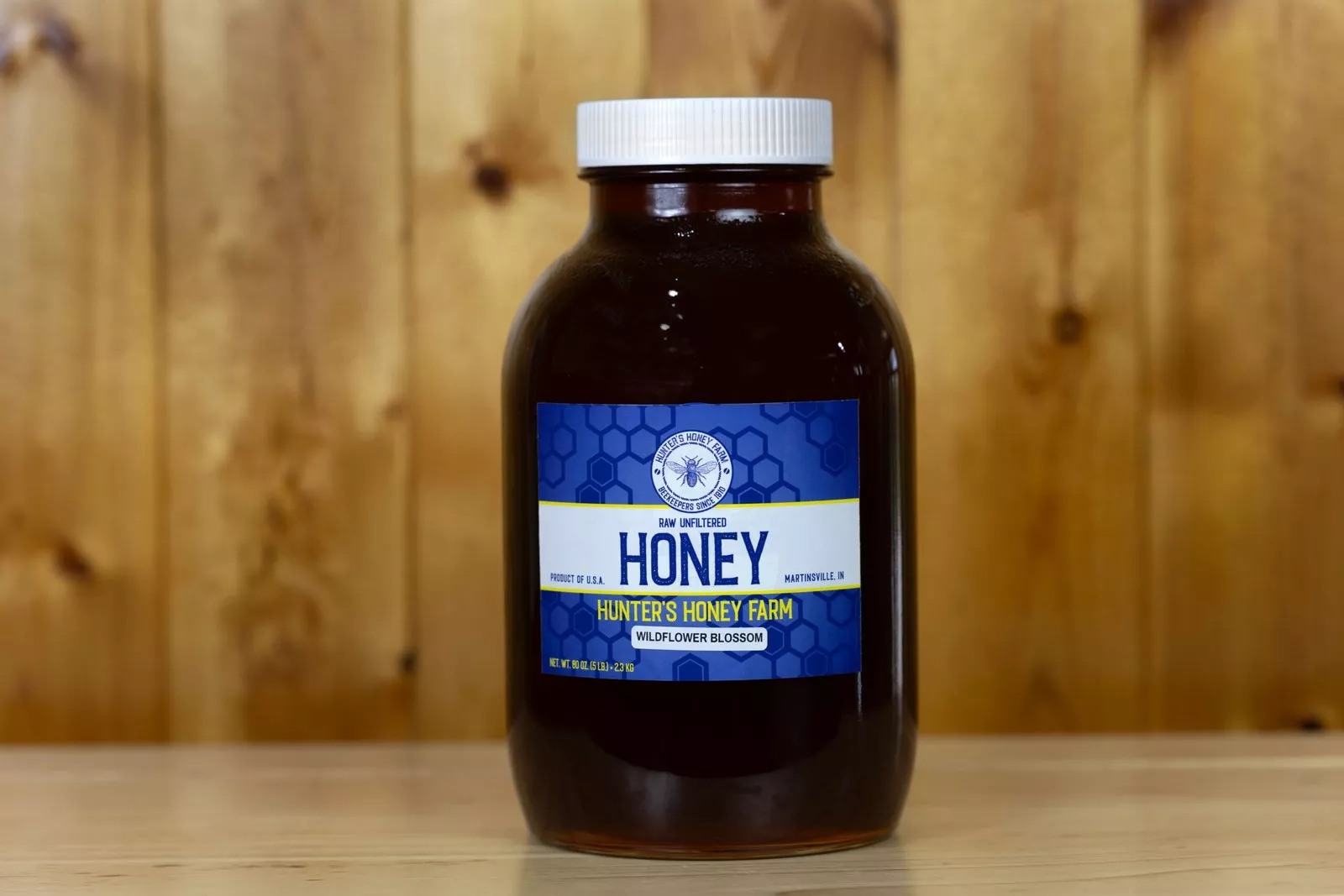 Raw Wildflower Honey 5 lb Bottle