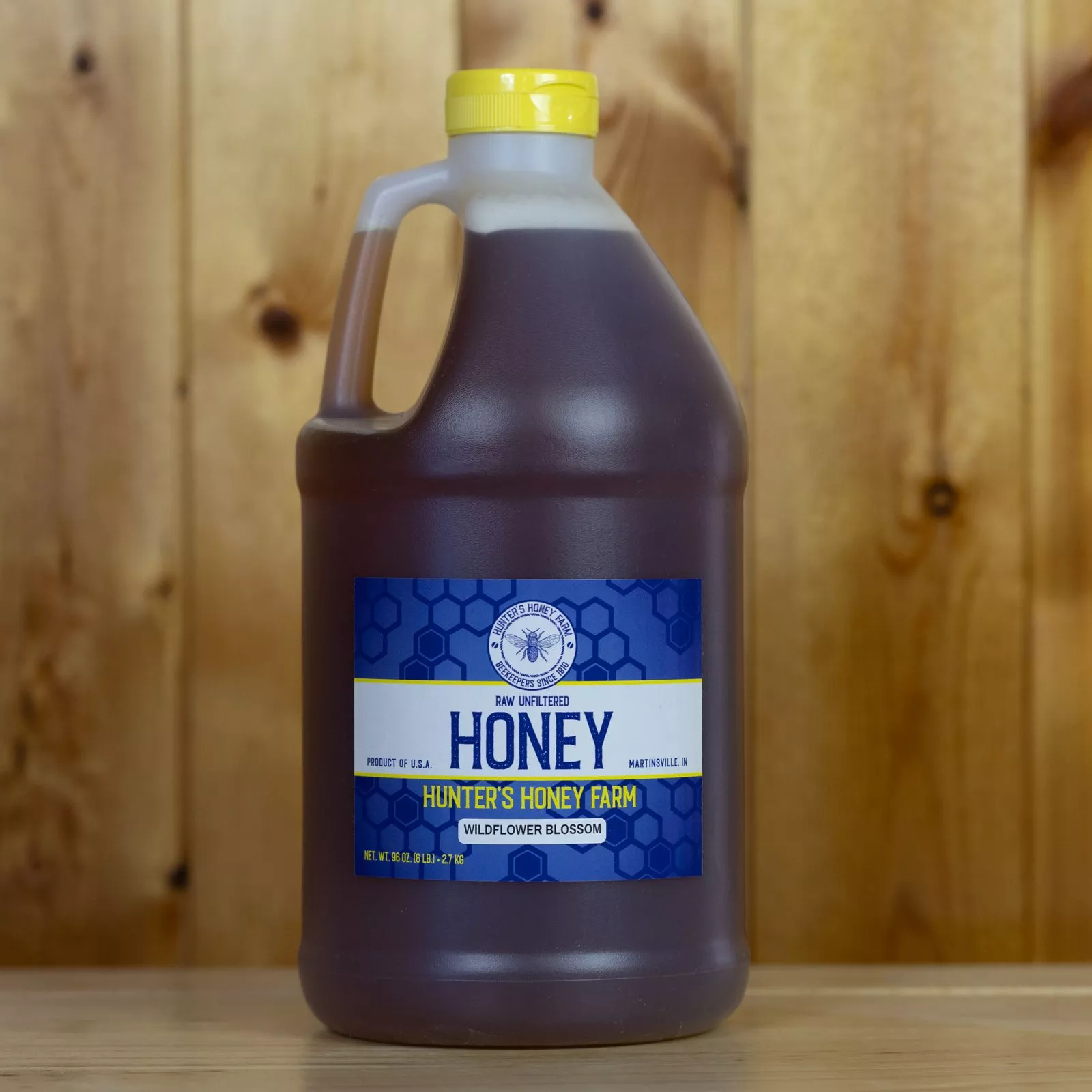 Raw Wildflower Honey 6 lb (Half-Gallon) Jug