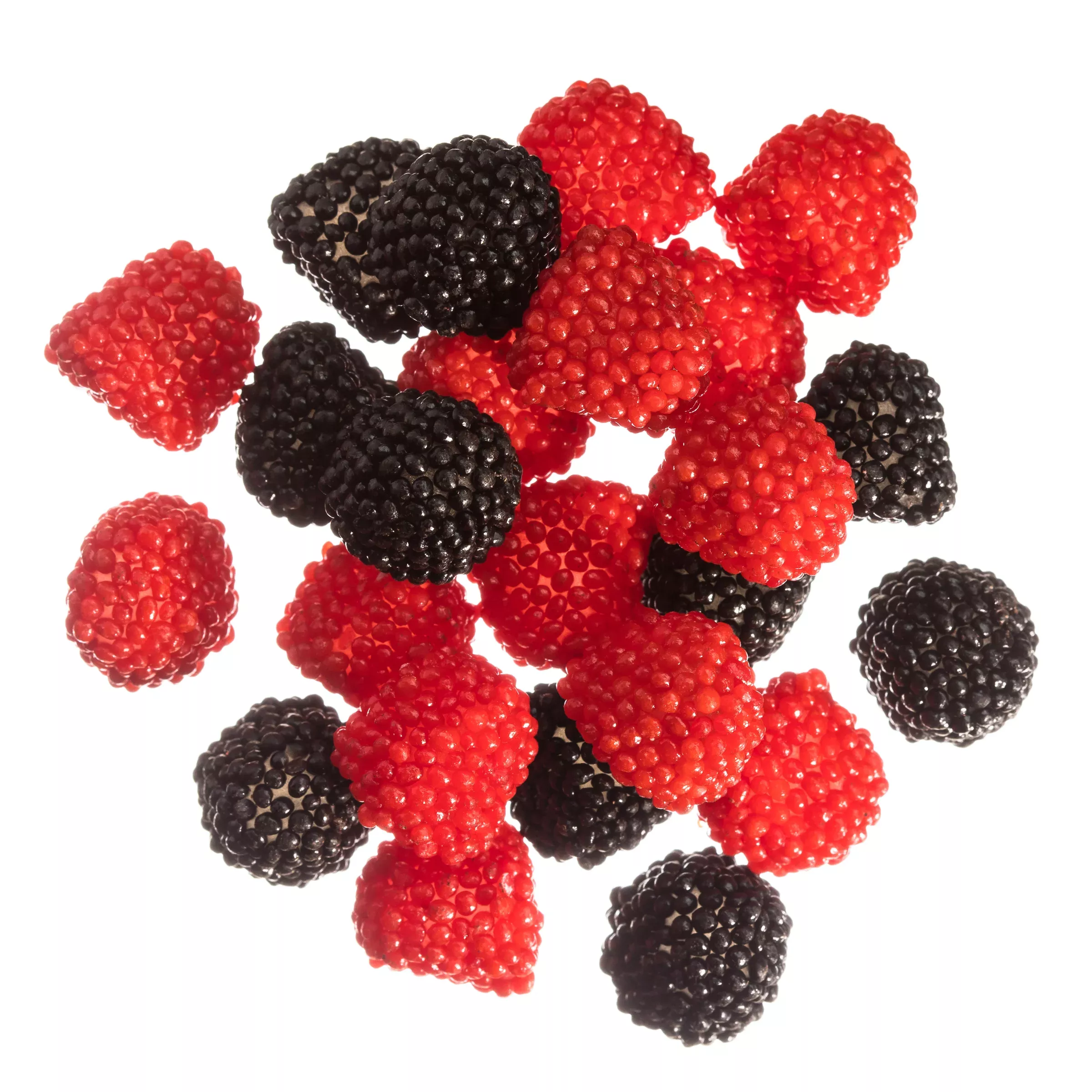 Red and Black Raspberries Gummy Candy