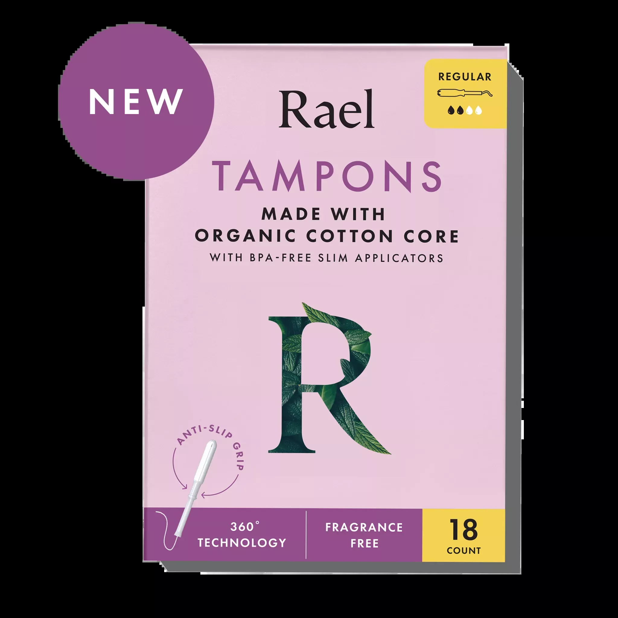 Regular Slim Applicator Tampons Made With Organic Cotton