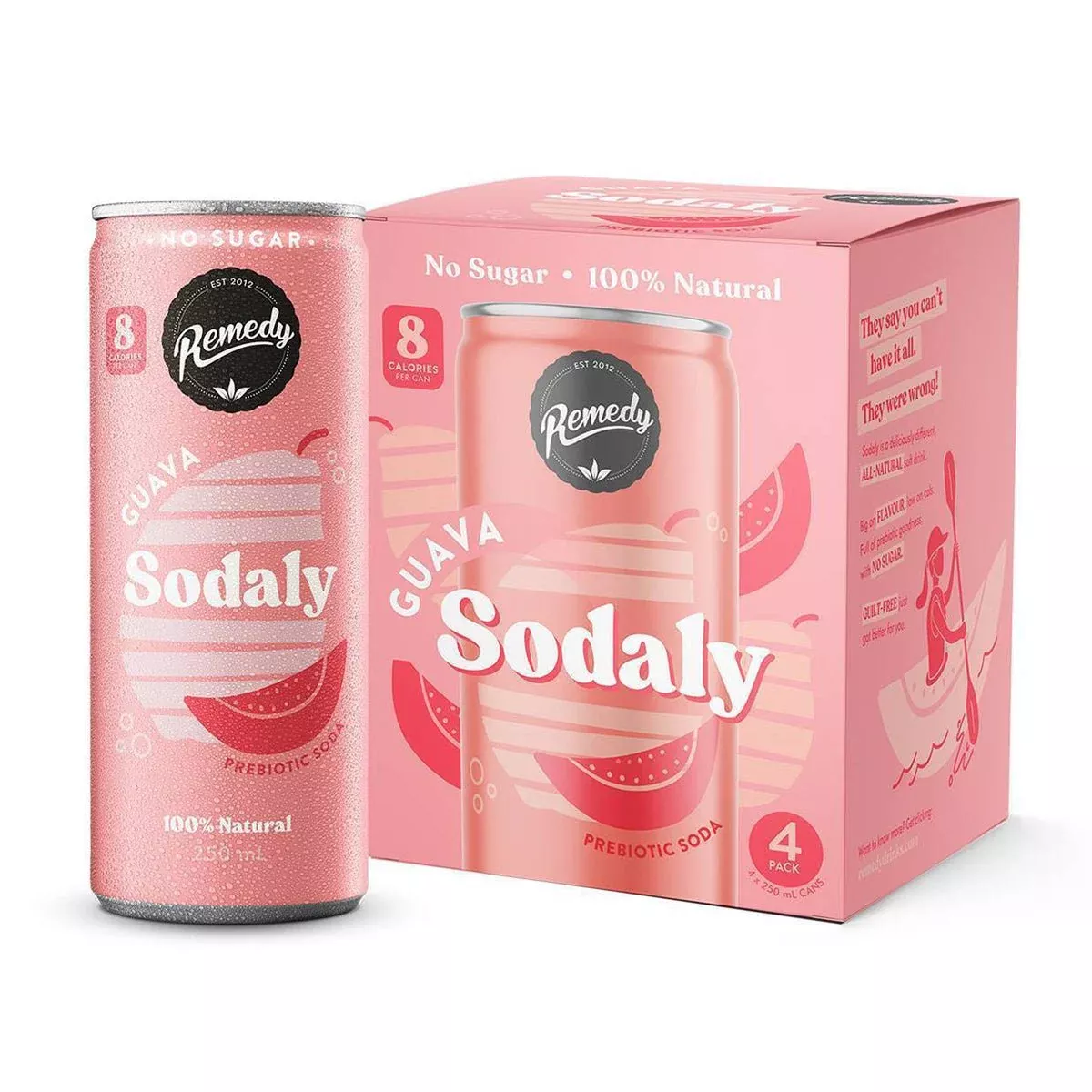 Remedy Guava Sodaly 4 Pack | 250mL