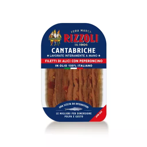 RIZZOLI Cantabrian Anchovy Fillets with Pepper in Olive Oil - 40g (1.41oz)