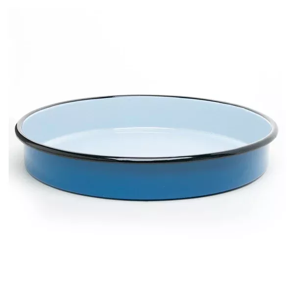 Round Enamel Pan - METALAC (36 cm), approx. 2.25 in. Deep