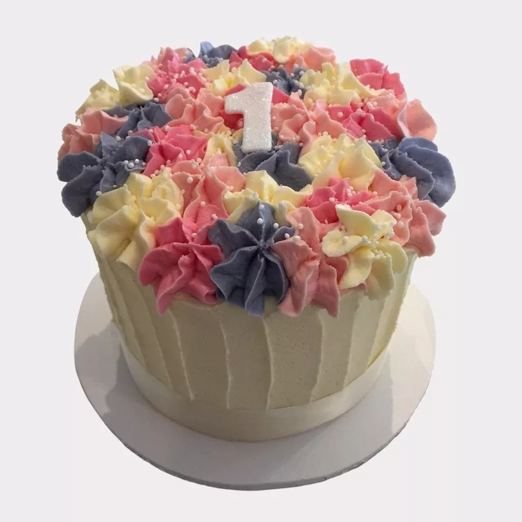 Rustic Vibrant Garden Cake