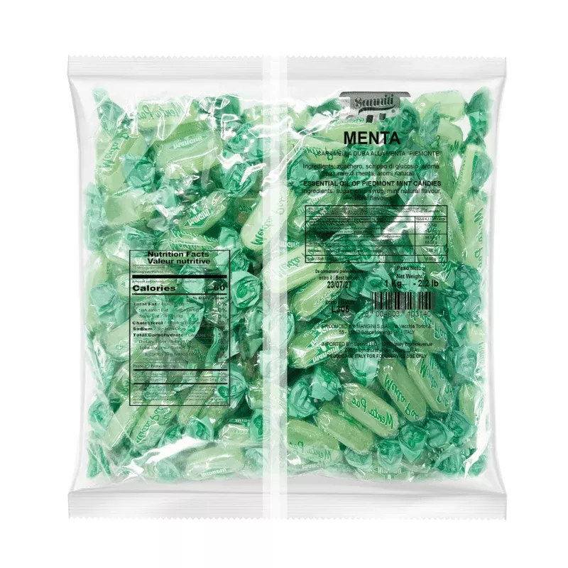 Sanniti Menta Caramelle Bulk Bag, 2.2 Lbs