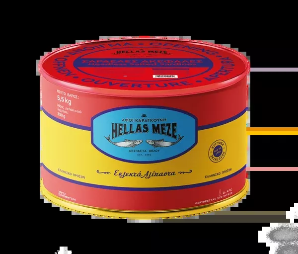 Sardines Headless in Salt (Hellas Meze) 5.5 Kg