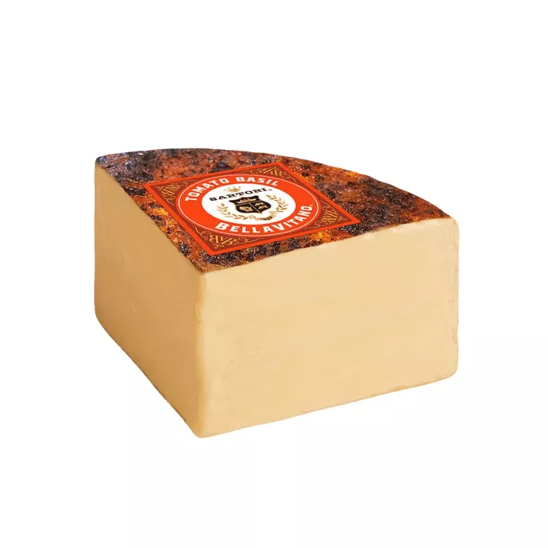 Sartori Tomato Basil BellaVitano Cheese Quarters, 5 Lbs