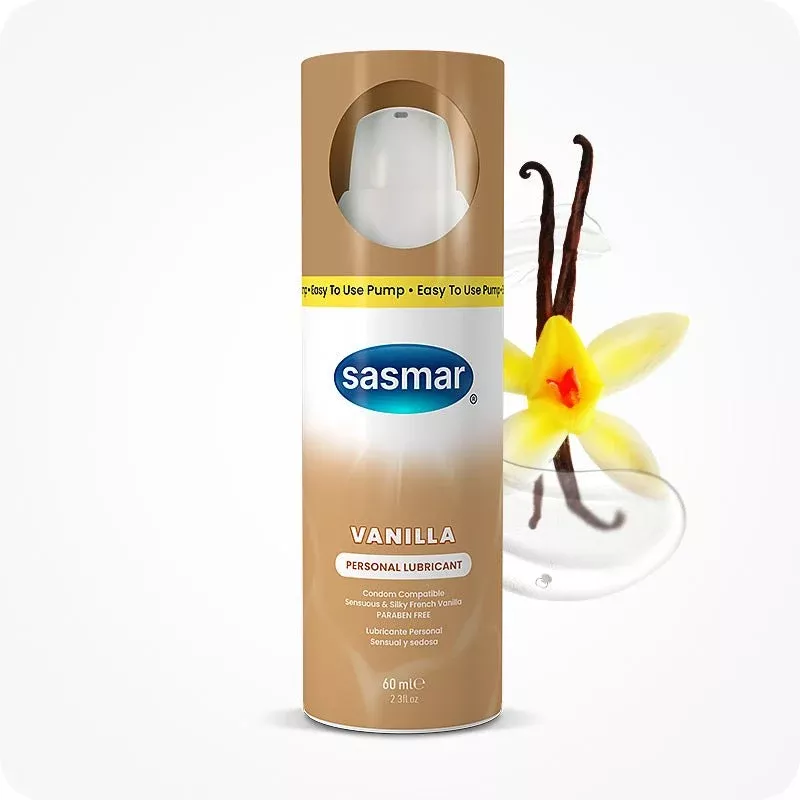 SASMAR Vanilla Flavored Personal Lubricant - Personal Lubricant - Water-Based Intimate Gel