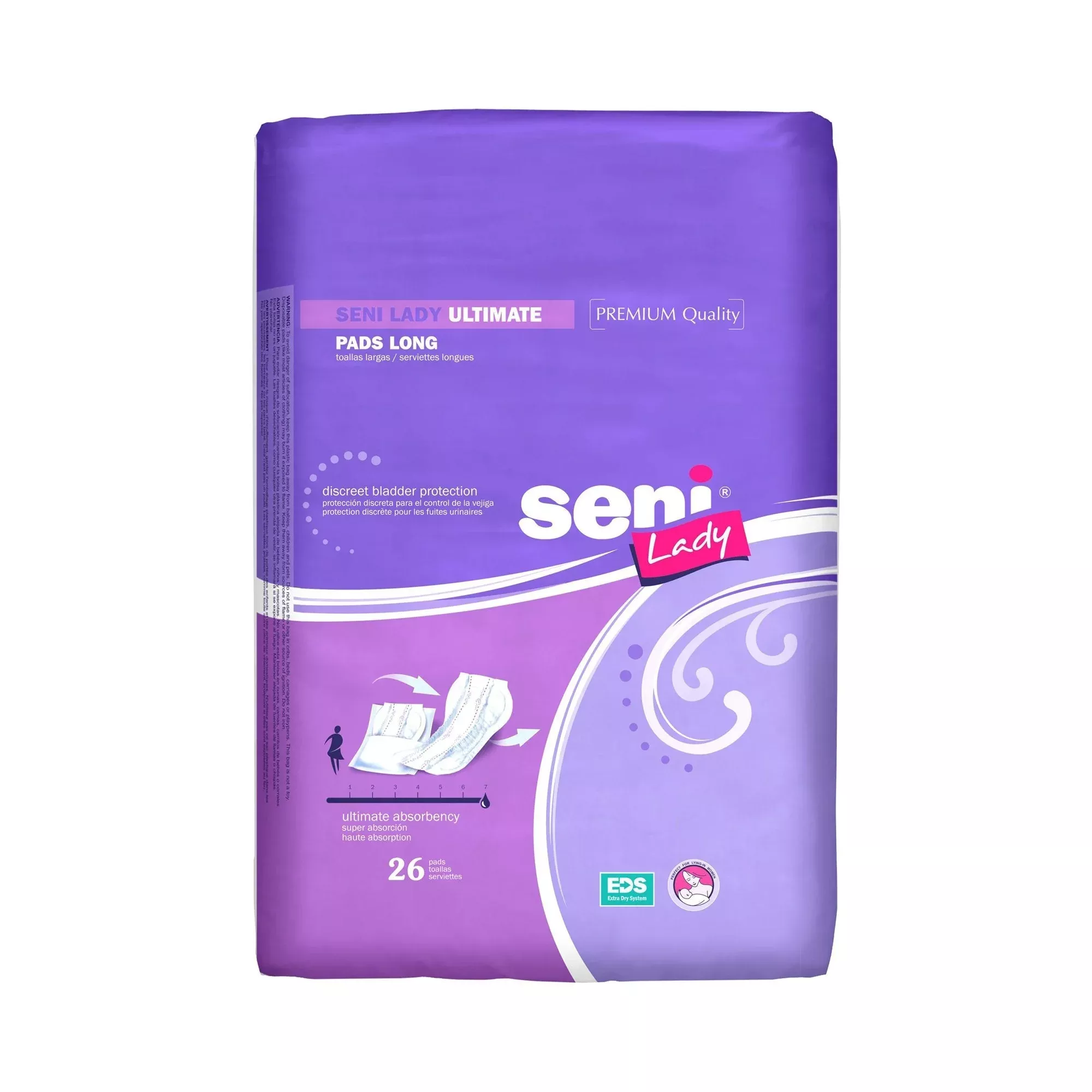 Seni Lady Ultimate Bladder Control Pad, 16.5-Inch Length