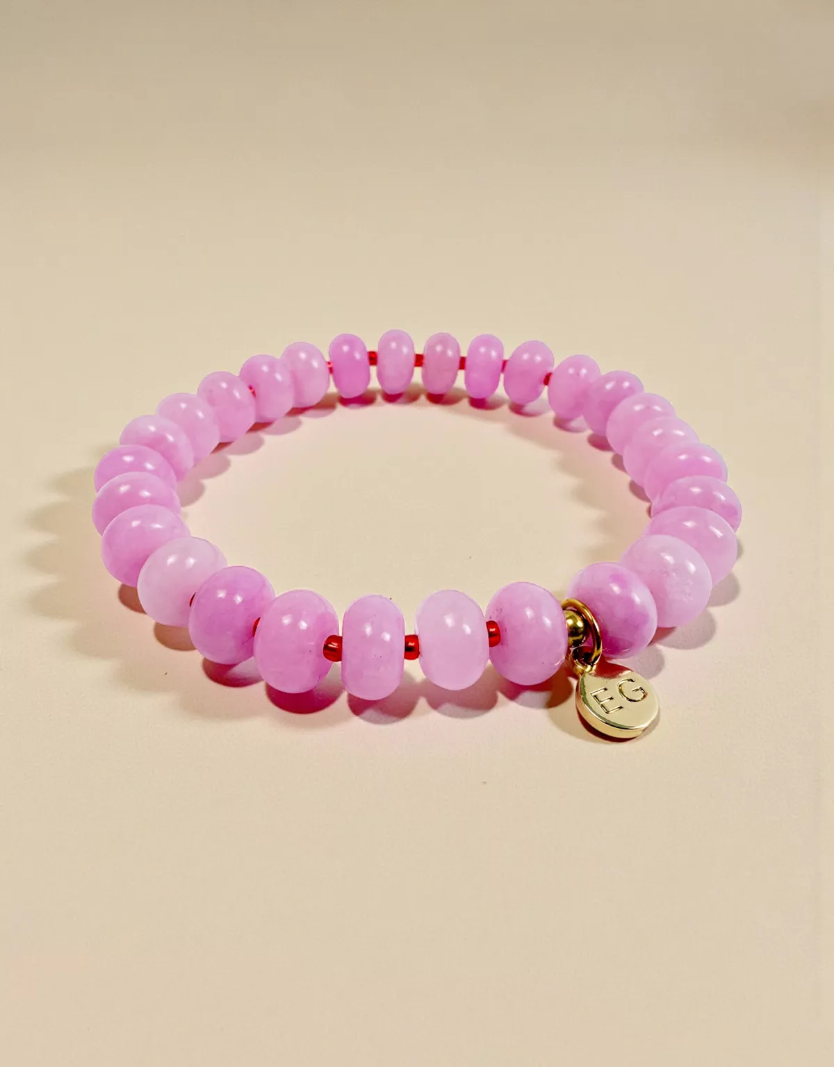 Shoushan Rondelle Gemstone Beaded Bracelet