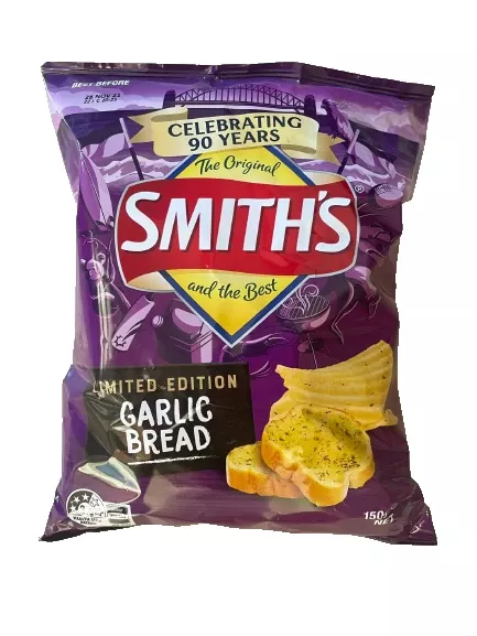 Smith’s Crinkle Cut Potato Chips Garlic Bread 150g